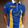 St Louis Blues Zipper Polo Shirt