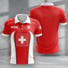 Switzerland National Football Team Euro 2024 Zipper Polo Shirt