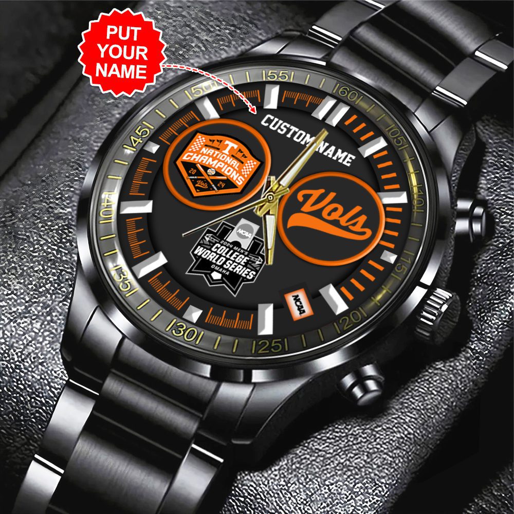 Tennessee-Baseball-Black-Fashion-Watch-FTV2027 Tennessee Baseball Black Fashion Watch FTV2027
