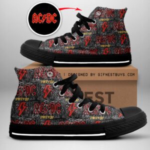 AC/DC High Top Canvas Shoes GUD1205