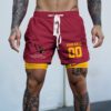 Arizona Cardinals NFL Double Layer Shorts Custom Your Name And Number WDS1040