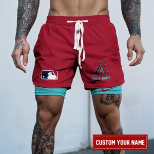 Arizona Diamondbacks MLB Personalized Double Layer Shorts WDS1129