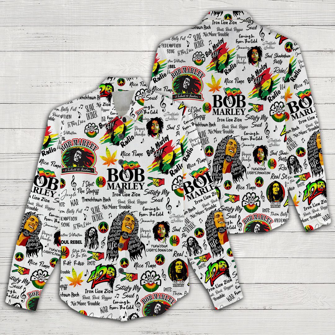Bob-Marley-Women-Casual-Shirt-3D-Linen-Shirt-GWS1189 Bob Marley Women Casual Shirt 3D Linen Shirt GWS1189