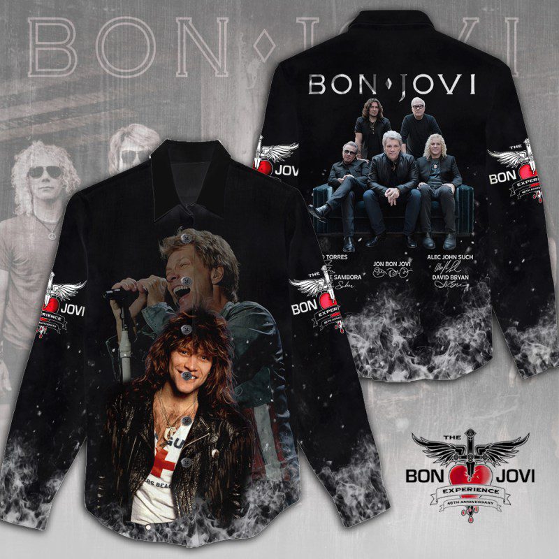 Bon-Jovi-Women-Casual-Shirt-3D-Linen-Shirt-GWS1136 Bon Jovi Women Casual Shirt 3D Linen Shirt GWS1136