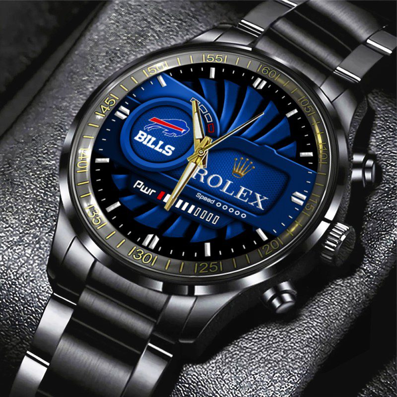 Buffalo-Bills-x-Rolex-Black-Stainless-Steel-Watch-GUD1271 Buffalo Bills x Rolex Black Stainless Steel Watch GUD1271
