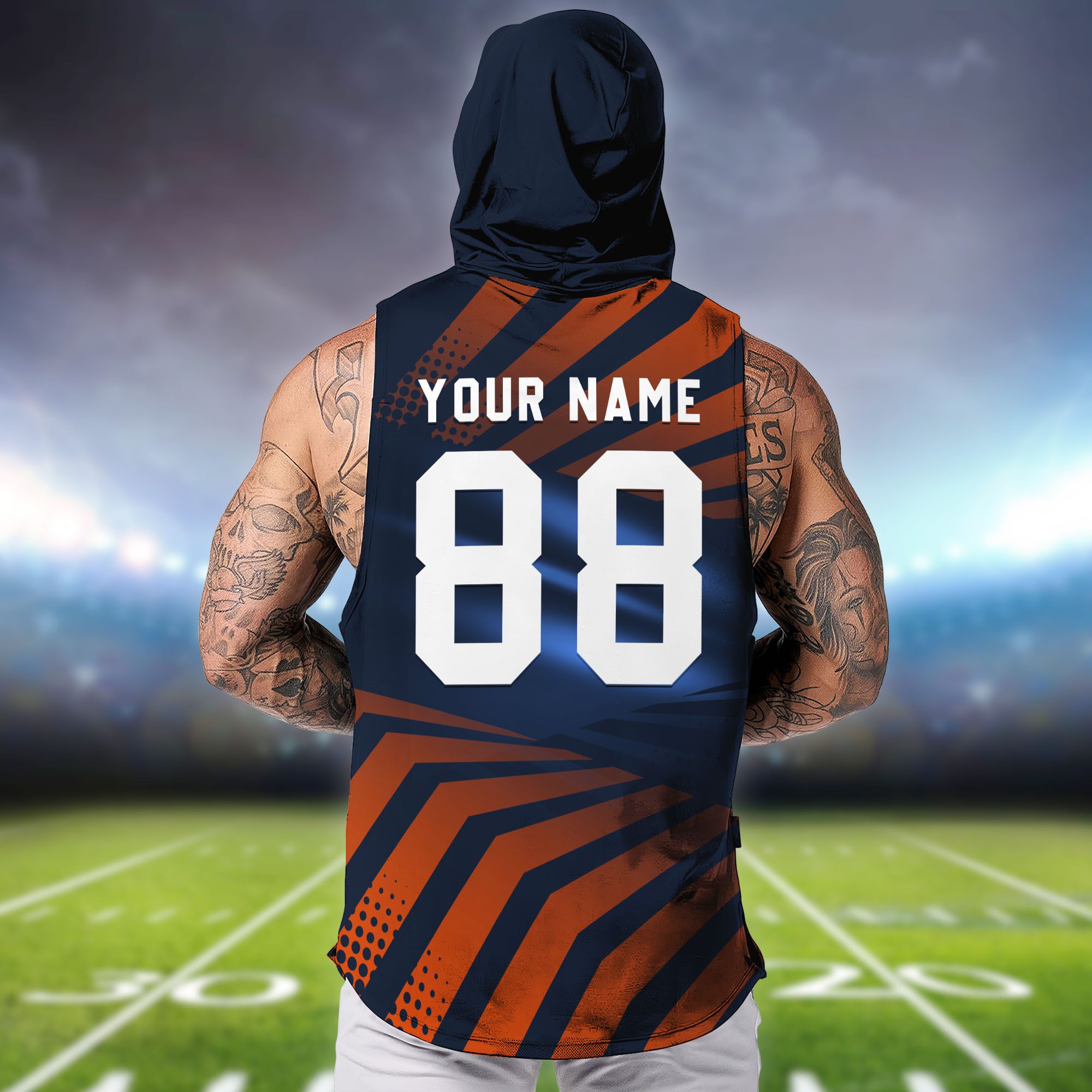 Chicago-Bears-NFL-Hoodie-Tank-Top-Workout-Outfit-WHT1196-3