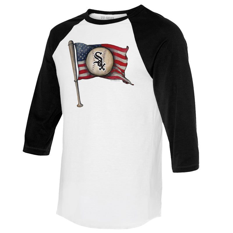 Chicago-White-Sox-Baseball-Flag-34-Black-Sleeve-Raglan-Shirt-1