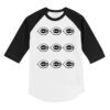 Cincinnati Reds Logo Grid 3/4 Black Sleeve Raglan Shirt