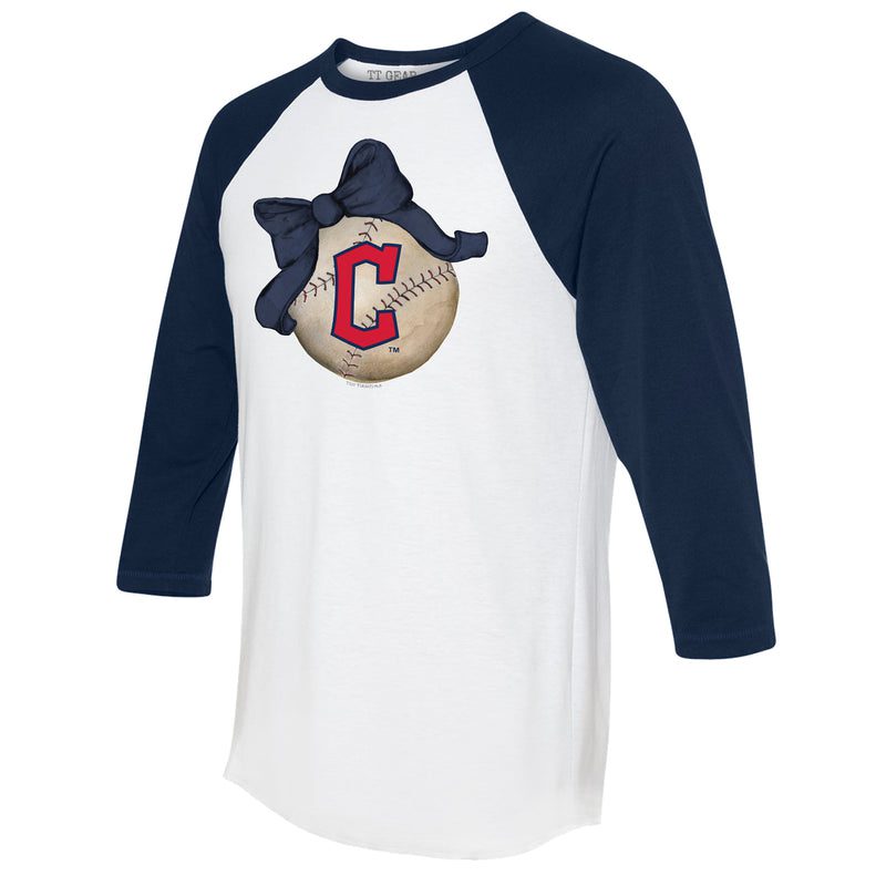 Cleveland-Guardians-Baseball-Bow-34-Navy-Blue-Sleeve-Raglan-Shirt-1