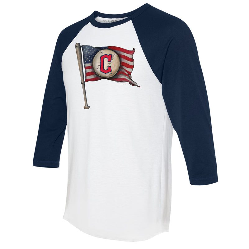 Cleveland-Guardians-Baseball-Flag-34-Navy-Blue-Sleeve-Raglan-Shirt-1