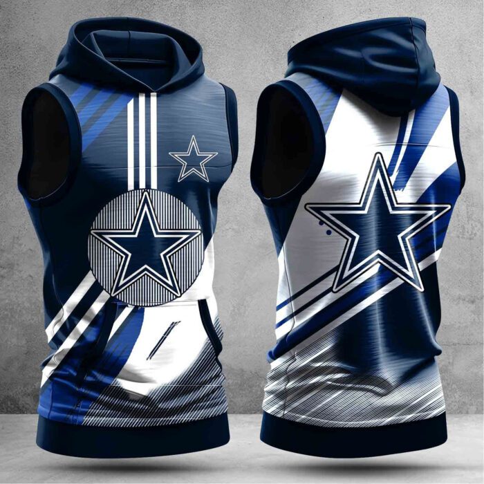 Dallas Cowboys Men Workout Hoodie Tank Tops WHT1557