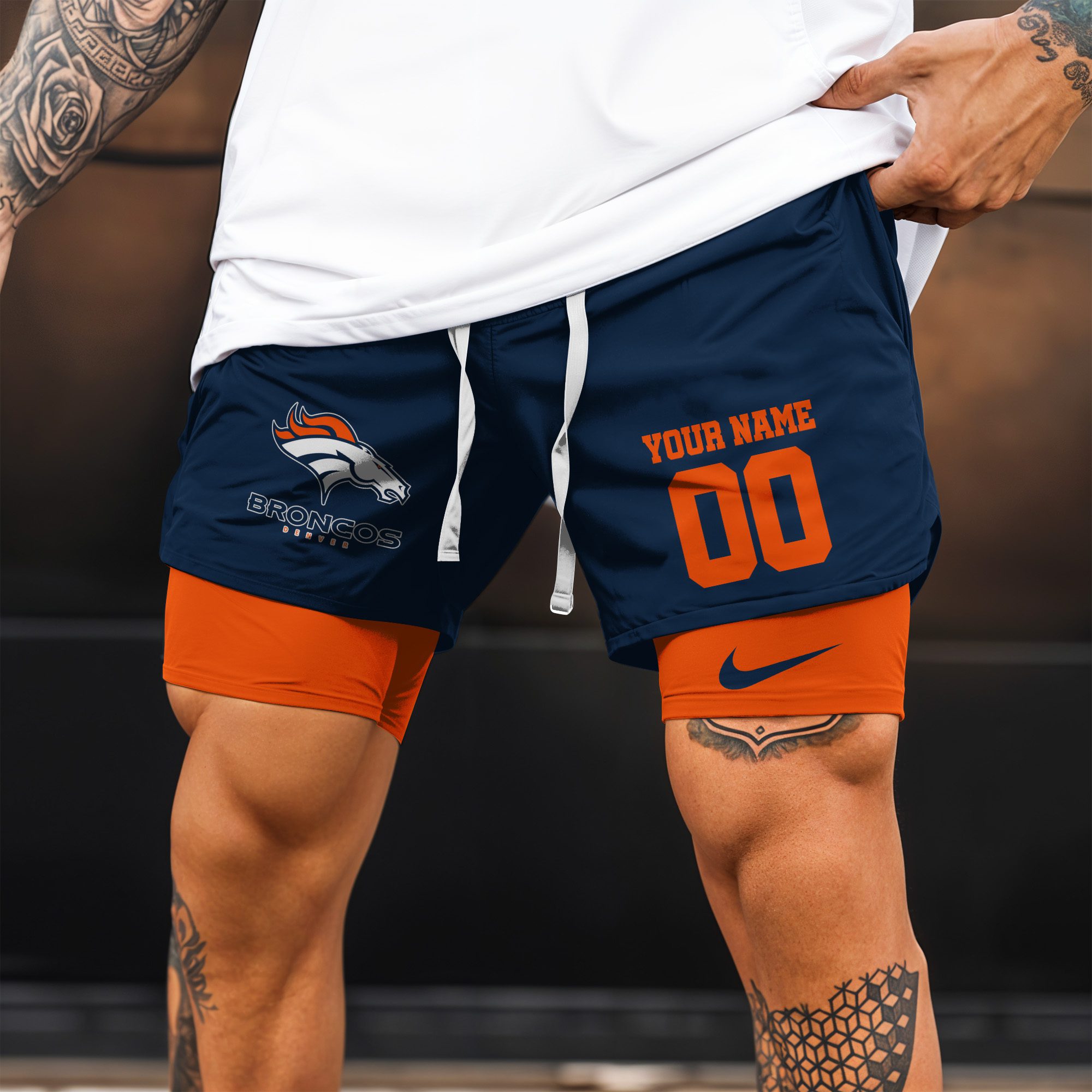Denver-Broncos-NFL-Double-Layer-Shorts-Custom-Your-Name-And-Number-WDS1041-2