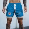 Detroit Lions NFL Personalized Double Layer Shorts WDS1106