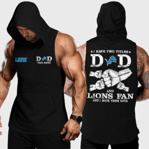 Detroit Lions NFL Personalized Hoodie Tank Tops Gifts For Dad WHT1042