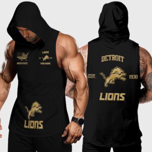 Detroit Lions NFL Personalized Workout Hoodie Tank Tops WHT1233