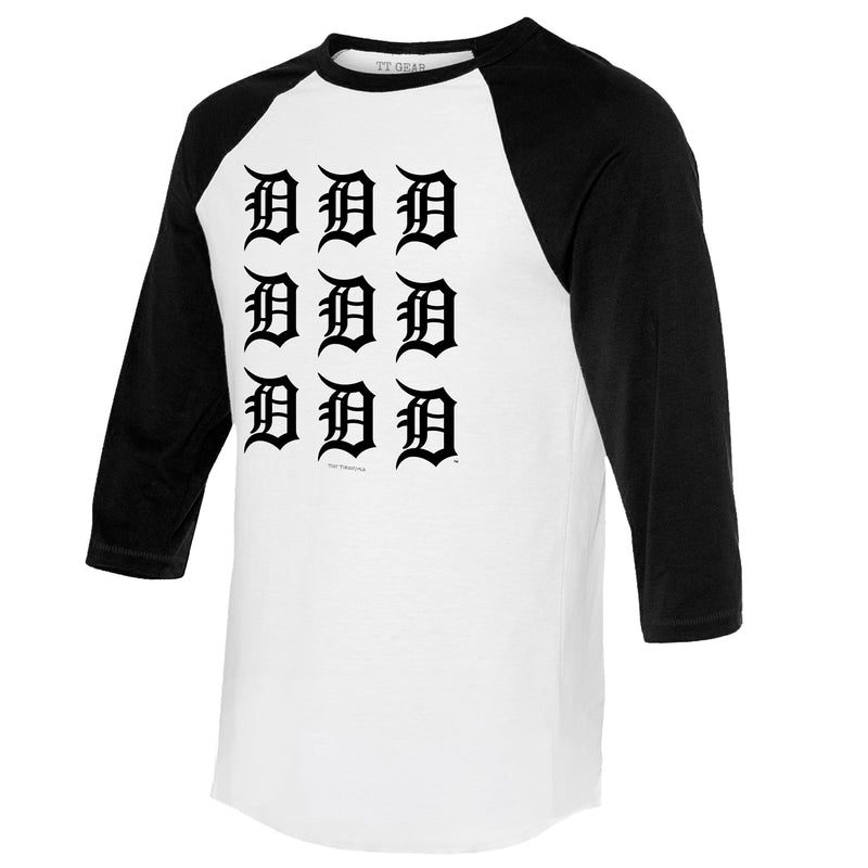 Detroit-Tigers-Logo-Grid-34-Black-Sleeve-Raglan-Shirt-1
