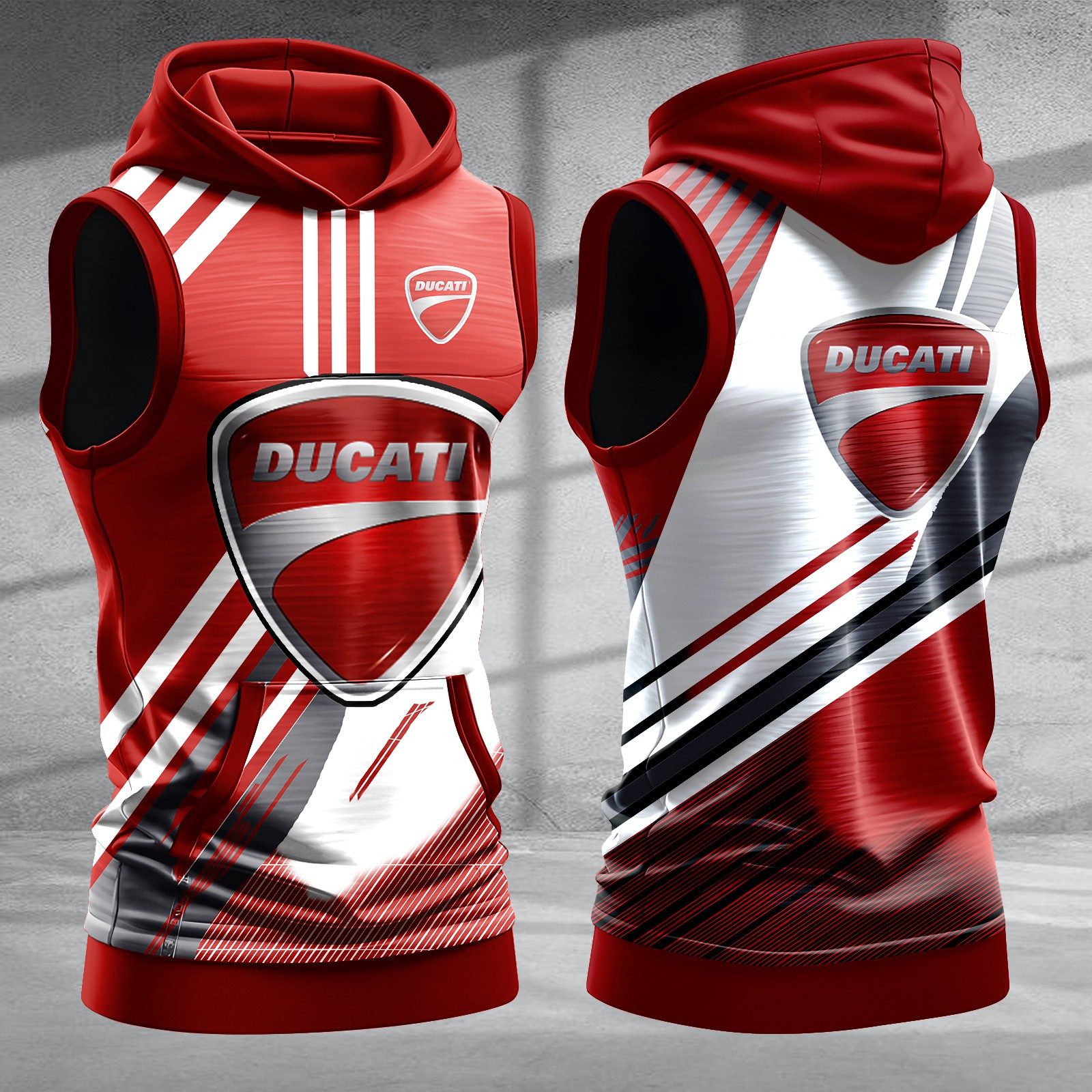 Ducatti-Men-Workout-Hoodie-Tank-Tops-WHT1402 Ducatti Men Workout Hoodie Tank Tops WHT1402