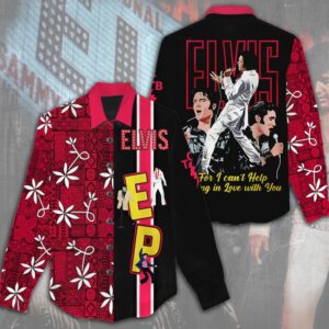 Elvis Presley Women Casual Shirt 3D Linen Shirt GWS1171