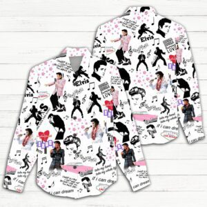 Elvis Presley Women Casual Shirt 3D Linen Shirt GWS1176