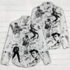 Elvis Presley Women Casual Shirt 3D Linen Shirt GWS1185