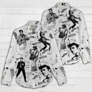 Elvis Presley Women Casual Shirt 3D Linen Shirt GWS1185