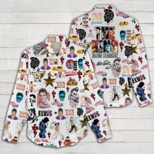 Elvis Presley Women Casual Shirt 3D Linen Shirt GWS1207