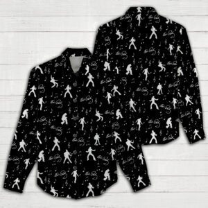 Elvis Presley Women Casual Shirt 3D Linen Shirt GWS1215