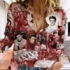Elvis Presley Women Casual Shirt 3D Linen Shirt GWS1244