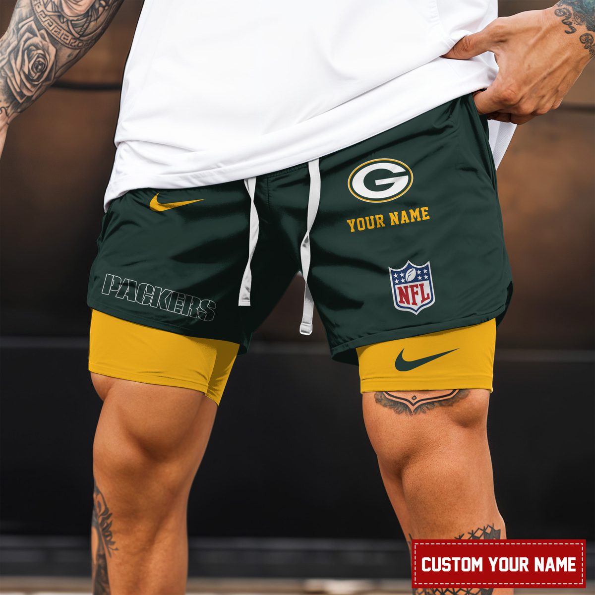 Green-Bay-Packers-NFL-Personalized-Double-Layer-Shorts-For-Fans-WDS1074-2