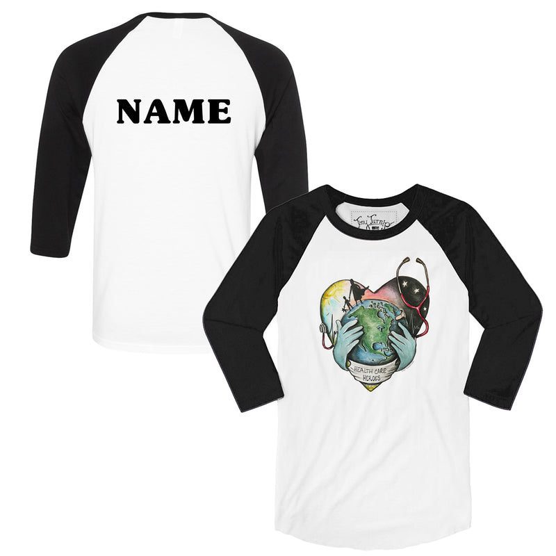 Healthcare-Heroes-34-Sleeve-Raglan-Shirt "Healthcare Heroes" 3/4 Sleeve Raglan Shirt