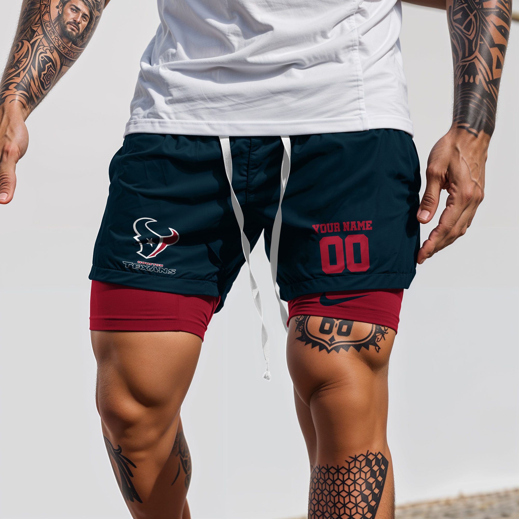 Houston-Texans-NFL-Double-Layer-Shorts-Custom-Your-Name-And-Number-WDS1047-3
