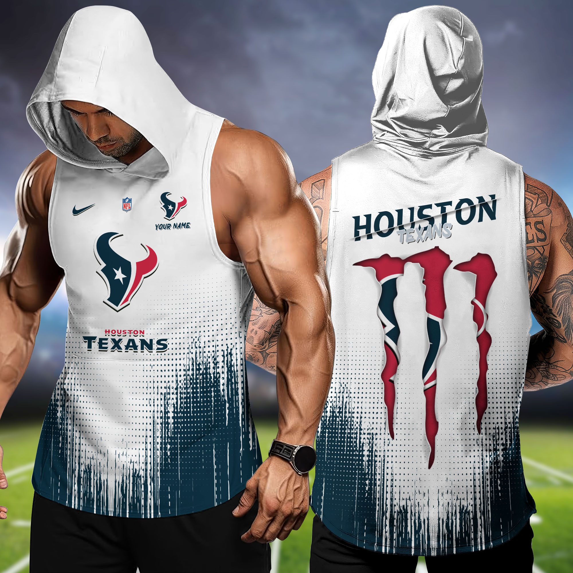 Houston-Texans-NFL-Hoodie-Tank-Top-Workout-Outfit-WHT1170 Houston Texans NFL Hoodie Tank Top Workout Outfit WHT1170