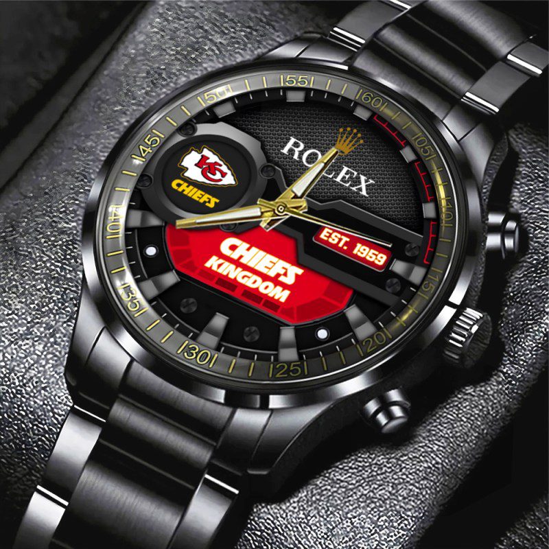 Kansas-City-Chiefs-x-Rolex-Black-Stainless-Steel-Watch-GUD1265 Kansas City Chiefs x Rolex Black Stainless Steel Watch GUD1265