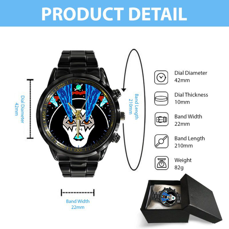 Kiss-Band-Black-Stainless-Steel-Watch-GUD1280-3