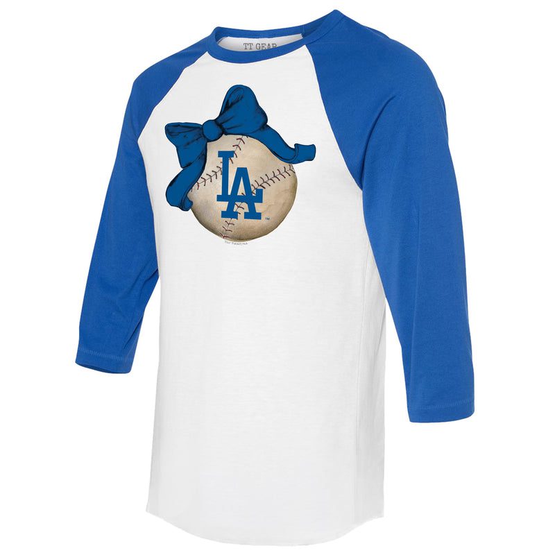 Los-Angeles-Dodgers-Baseball-Bow-34-Royal-Blue-Sleeve-Raglan-Shirt-1
