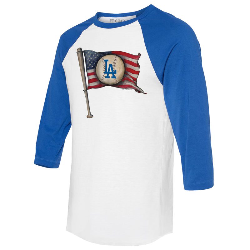 Los-Angeles-Dodgers-Baseball-Flag-34-Royal-Blue-Sleeve-Raglan-Shirt-1