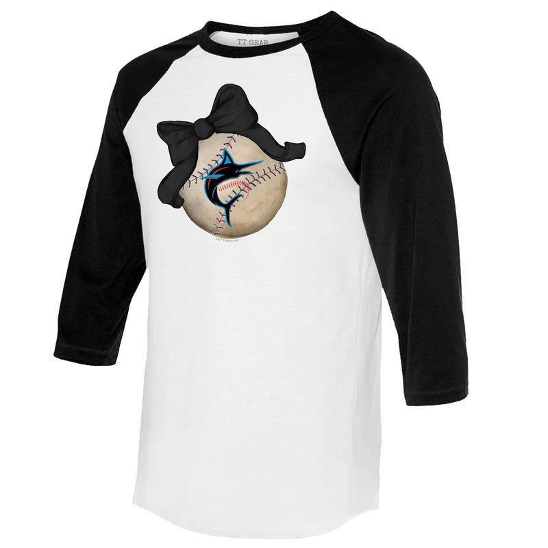 Miami-Marlins-Baseball-Bow-34-Black-Sleeve-Raglan-Shirt-1