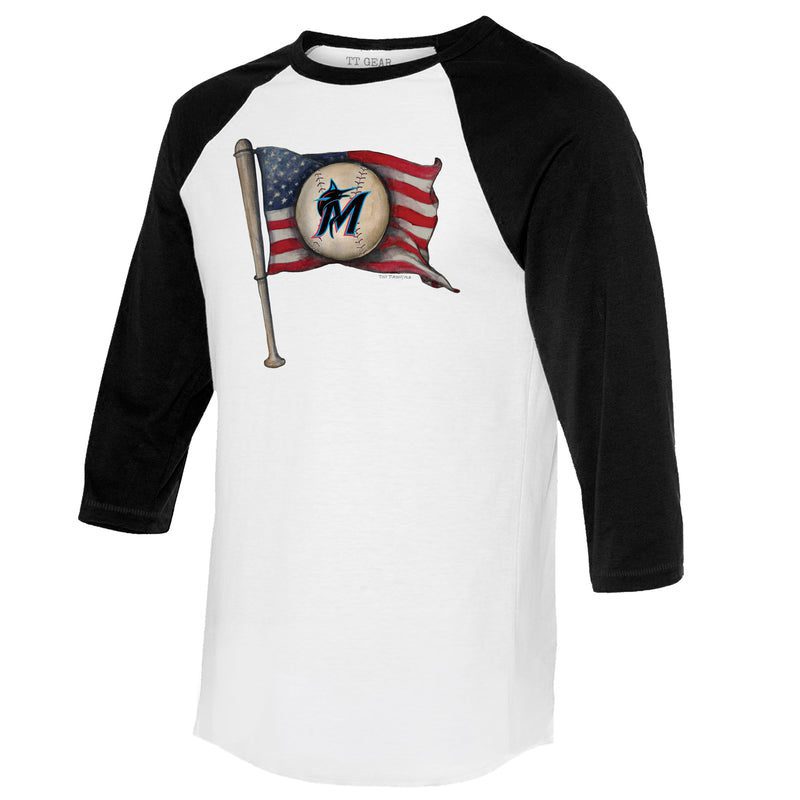 Miami-Marlins-Baseball-Flag-34-Black-Sleeve-Raglan-Shirt-1
