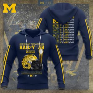 Michigan Wolverines Football 3D Unisex Hoodie GUD1034
