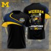 Michigan Wolverines Football 3D Unisex T-Shirt GUD1355