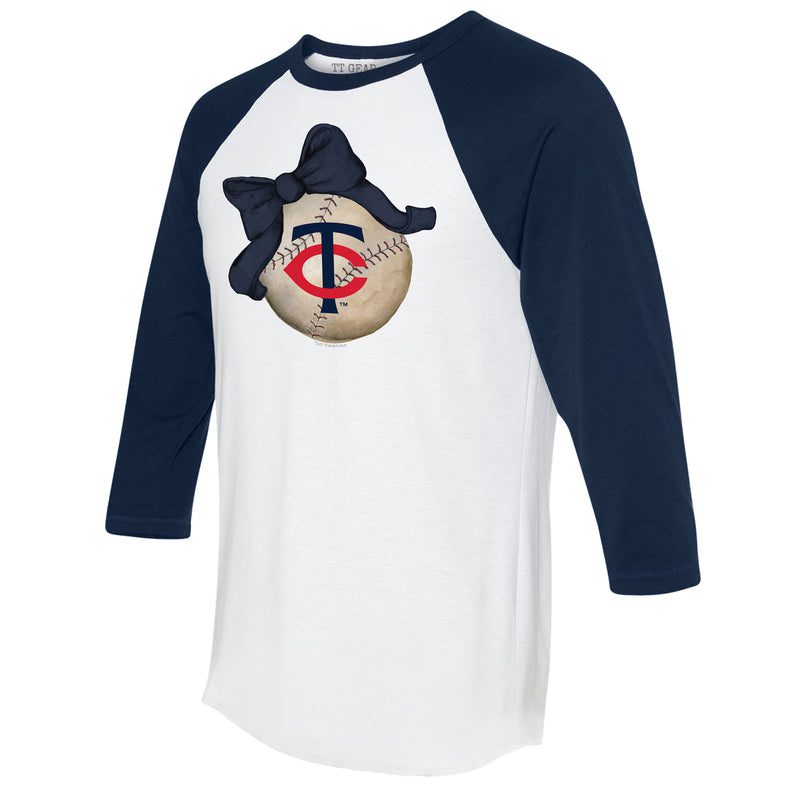 Minnesota-Twins-Baseball-Bow-34-Navy-Blue-Sleeve-Raglan-Shirt-1