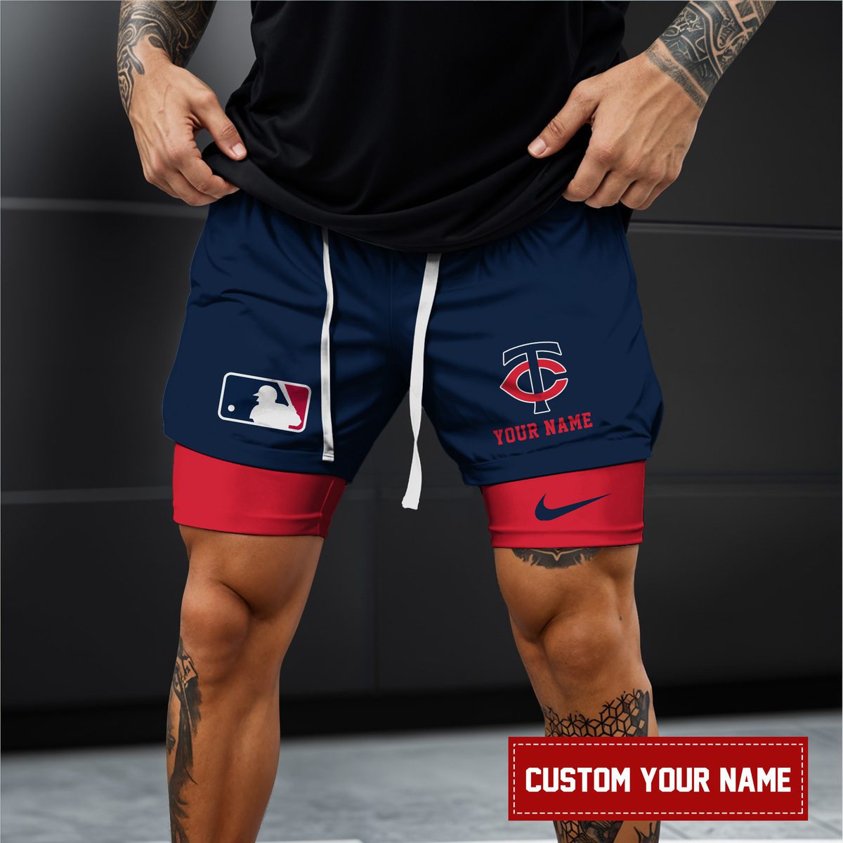 Minnesota-Twins-MLB-Personalized-Double-Layer-Shorts-WDS1146-1