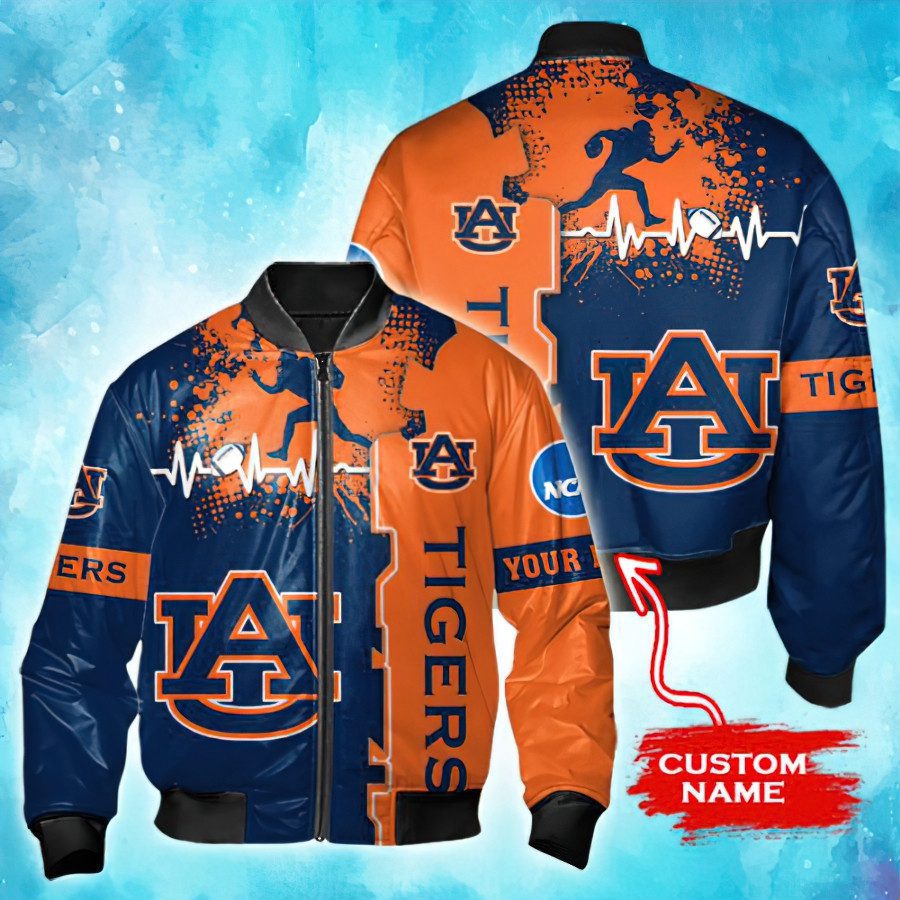 CREATOR: gd-jpeg v1.0 (using IJG JPEG v62), quality = 82 NCAA Auburn Tigers Custom Name Bomber Jacket