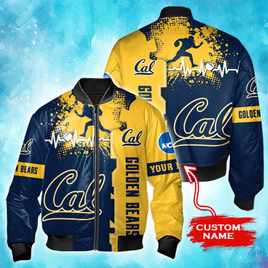 CREATOR: gd-jpeg v1.0 (using IJG JPEG v62), quality = 82 NCAA California Golden Bears Tide Custom Name Bomber Jacket