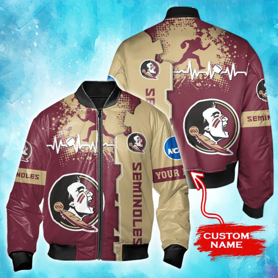 CREATOR: gd-jpeg v1.0 (using IJG JPEG v62), quality = 82 NCAA Florida State Seminoles Custom Name Bomber Jacket