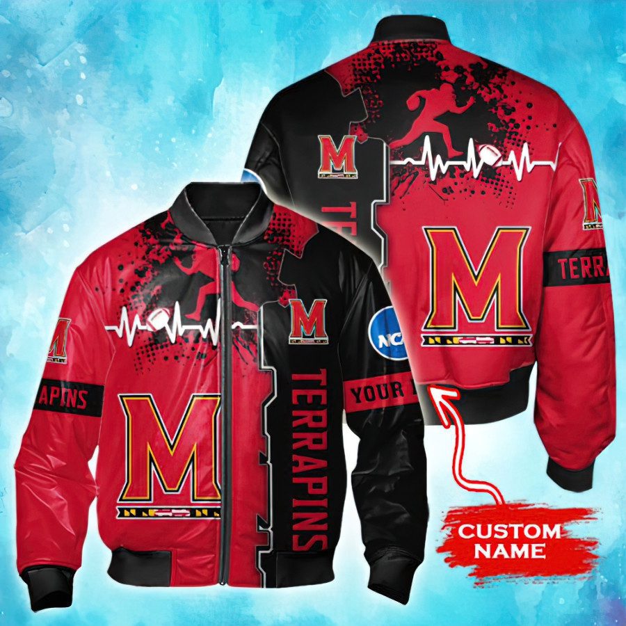 CREATOR: gd-jpeg v1.0 (using IJG JPEG v62), quality = 82 NCAA Maryland Terrapins Tide Custom Name Bomber Jacket