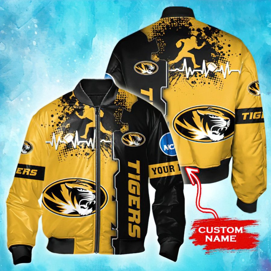 CREATOR: gd-jpeg v1.0 (using IJG JPEG v62), quality = 82 NCAA Missouri Tigers Tide Custom Name Bomber Jacket