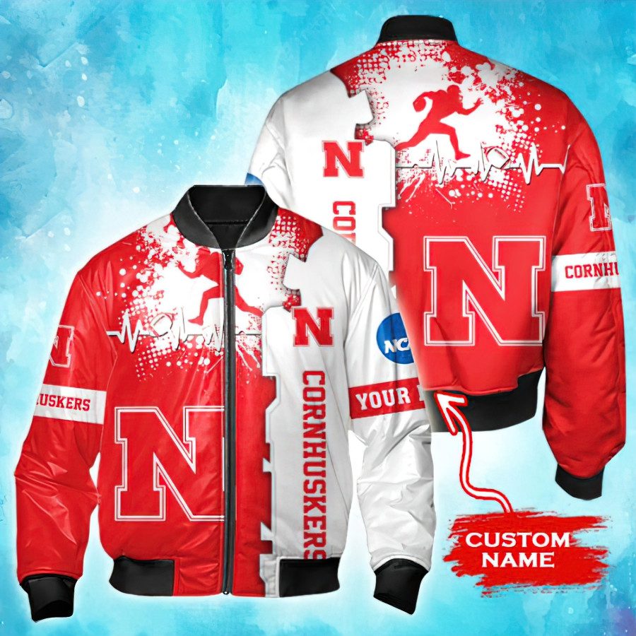 CREATOR: gd-jpeg v1.0 (using IJG JPEG v62), quality = 82 NCAA Nebraska Cornhuskers Custom Name Bomber Jacket