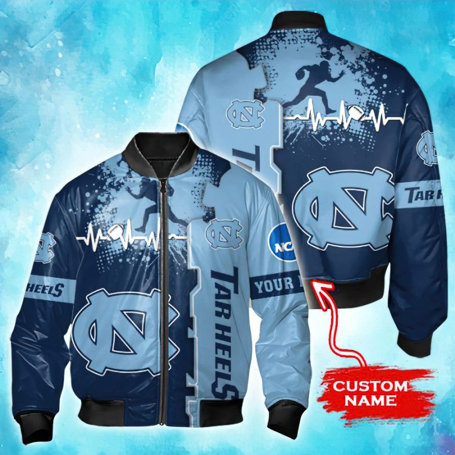 CREATOR: gd-jpeg v1.0 (using IJG JPEG v62), quality = 82 NCAA North Carolina Tar Heels Tide Custom Name Bomber Jacket
