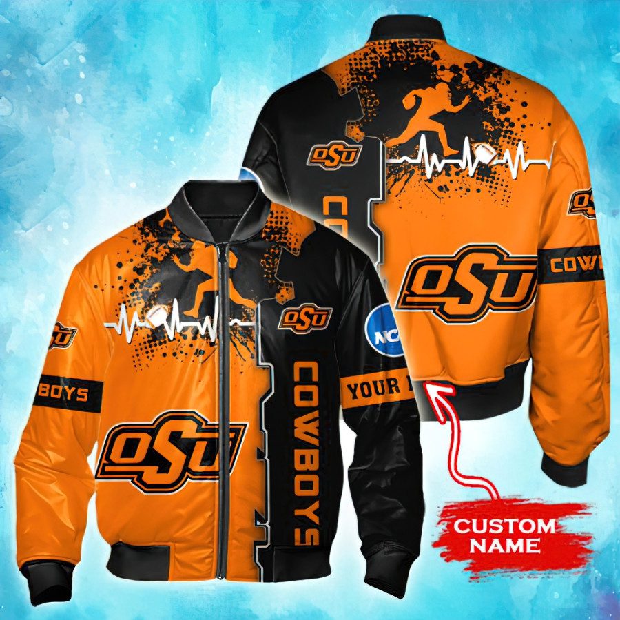 CREATOR: gd-jpeg v1.0 (using IJG JPEG v62), quality = 82 NCAA Oklahoma State Cowboys Custom Name Bomber Jacket